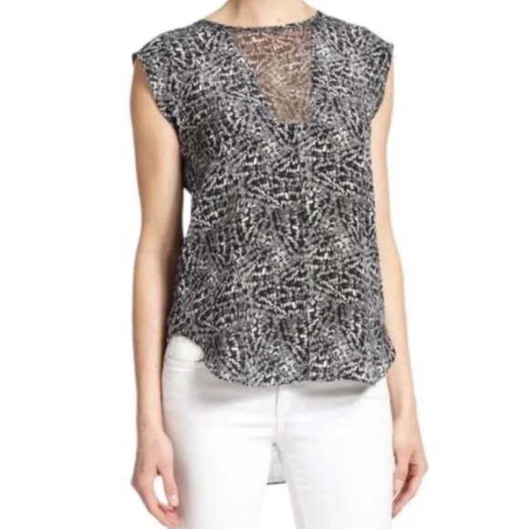 Rebecca Taylor Silk Etch Charlie Blouse - Picture 1 of 7